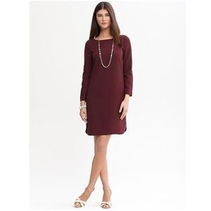 Banana Republic Crepe Maroon Dress